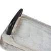 Fogantyús fa tálca vintage fehér 30x15cm 24/#