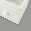 Kép 3/4 - Kocka dekoláda fehér gombbal 13x13cm