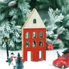 Kép 1/5 - Házikó csillagos piros-fehér 19cm