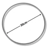 Kép 1/11 - Fém karika ezüst 30cm