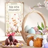 Kép 2/5 - Nyomtatott fa tábla - Na szia Húsvét 13x24,3cm