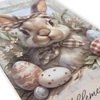 Nyomtatott fa tábla - Húsvéti pasztell téma 13x24,3cm