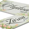 Nyomtatott fa tábla - Zárva-Nyitva 24,3x13cm - pasztell tulipános
