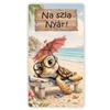 Nyomtatott fa tábla - Na szia Nyár 13x24,3cm saját gyártású