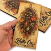 Nyomtatott fa tábla 8x16cm - Hello Ősz
