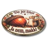 Nyomtatott fa tábla koszorú közép - De jó, dió! 11,8cm