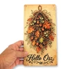 Nyomtatott fa tábla - Hello Ősz akasztós tábla 13x24,3cm