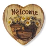 Vintage szív alakú „Welcome” falikép – saját nyomtatású dekoráció