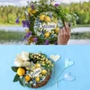 Kép 3/3 - Nyomtatott fa tábla koszorú közép - Welcome citromos 11,8cm