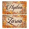 Nyomtatott fa tábla - Zárva-Nyitva Őszi 24,3x13cm