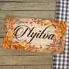 Nyomtatott fa tábla - Zárva-Nyitva Őszi 24,3x13cm