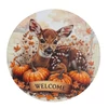 Nyomtatott fa tábla koszorú közép - Bambi welcome 14,8cm