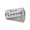 Nyomtatott dekorkarton - Boldog karácsonyt biléta 5db/csomag