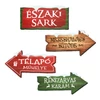 Kép 1/2 - Nyomtatott dekorkarton - Északi Sark útjelzők 4db/szett