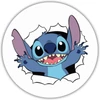 Nyomtatott fa tábla koszorú közép - Stitch vagyok! 11,8cm