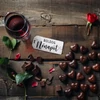 Nyomtatott dekorkarton - Boldog nőnapot scrapbook táblák 5db/cs fehér
