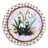  Nyomtatott dekorkarton - Hóvirágok retró koszorúközép 11,8cm