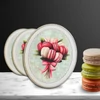 Nyomtatott dekorkarton - Macaron csokor ovál tábla 3db/cs