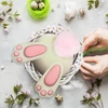 Nyomtatott dekorkarton - Nyuszi popi rózsaszín 20cm