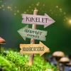 Nyomtatott dekorkarton - Tavaszi útjelző tábla 2db