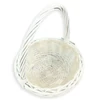 Fonott kosár fehér 38cm - kerek