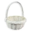 Fonott kosár fehér 38cm - kerek
