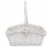Fonott kosár fehér 35cm - szögletes