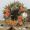 Kép 4/6 - Natúr fa - Halloween tökök vegyes 5cm - narancs 5db/csomag