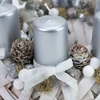 Kép 3/5 - Csináld magad! - Őzikés ezüst adventi koszorú 23cm