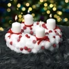 Kép 1/2 - Csináld magad! - Piros-fehér havas adventi koszorú