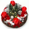 Kép 3/5 - Mini manók piros adventi koszorúja 24cm