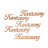 Karácsony felirat metál bronz 10cm 5db/cs