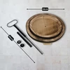 Kép 2/3 - Két szintes kínáló tál fából barna 45cm