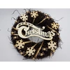Natúr fa - Merry Christmas íves 20cm 3db/csomag