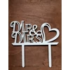 Mrs & Mrs tortadísz szíves fehér