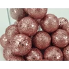 Kép 3/5 - Glitteres hungarocell golyók 30mm rózsaarany 10db/csom