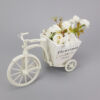 Kép 2/3 - Műanyag velocipéd tricikli fa kaspóval fehér