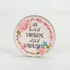 Kép 2/2 - Nyomtatott fa tábla - Kerted virágos - kör 1db