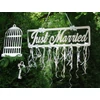 Kép 3/5 - Natúr fa - "Just married" felirat lyukakkal 70cm