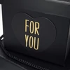 Kép 3/5 - Kocka papírdoboz " For you" fekete 3db/szett