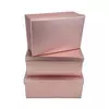 Kép 1/2 - Metál papírdoboz klasszikus 3db/szett rózsaszín