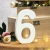 Fa asztalszámok fehér 6-os 1db/csomag