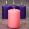 Gyertya adventi kicsi LILA-PINK 4db/cs