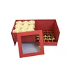 Kép 5/5 - Virágbox és bonbon doboz tetővel - piros