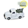 Vintage pick up fenyőfával világítós fehér