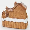 Világítós mézeskalács falu forgós fenyővel