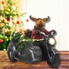 Kép 3/8 - Világítós karácsonyi rénszarvas motoron - LED-es ünnepi dekoráció