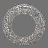 Világító koszorú ezüst 30cm időzítővel LED dekor