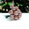 Kép 2/2 - Mini karácsonyfadísz pick rózsaarany 12csokor