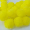 Kép 2/2 -  Sárga zsenília pompon 1,5cm 100db/cs